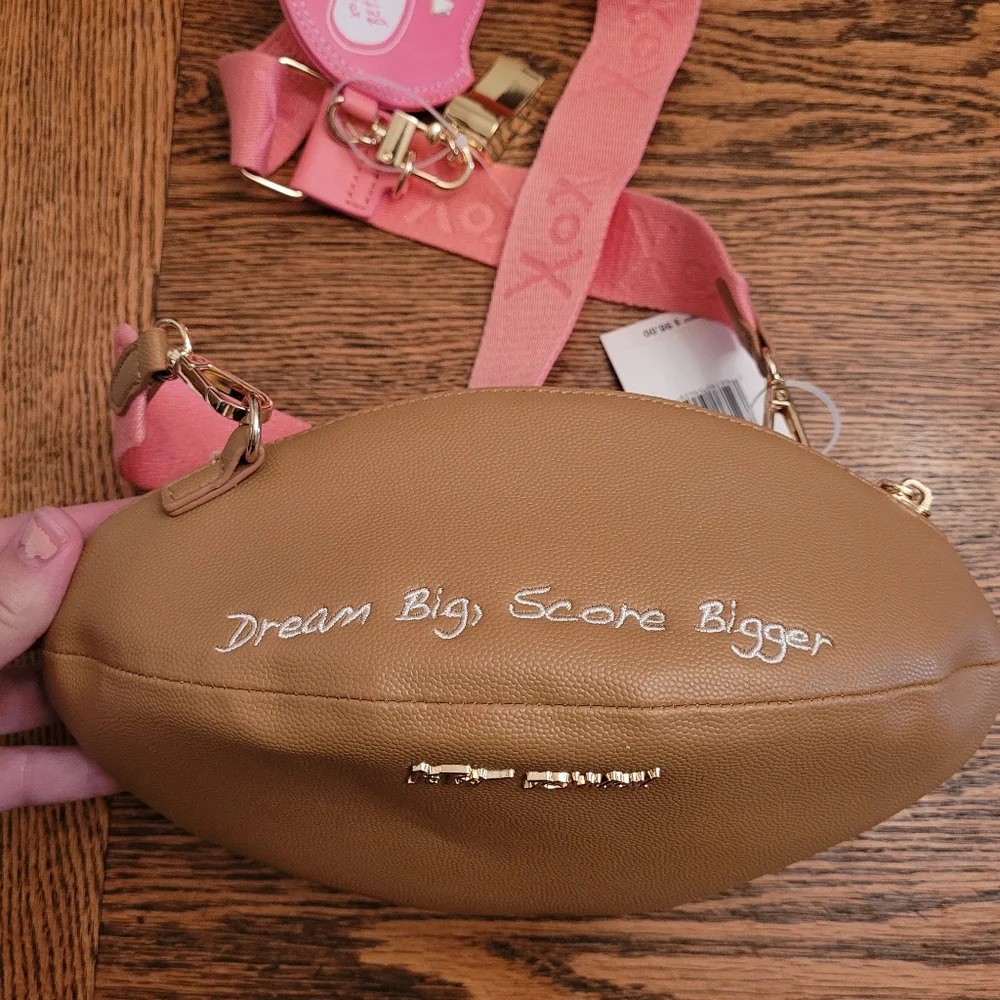 NEW VIRAL Betsey Johnson Kitsch Crossbody Football Purse 🏈🎀 - Picture 8 of 9